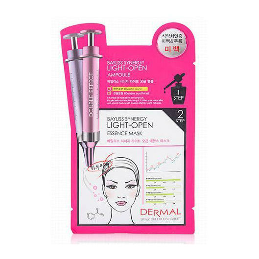 Ампульная 2-х шаговая, выравнивающая тон маска Dermal Light Open (ампульная сыворотка 2 г + шелковистая маска 25 г), 1 шт