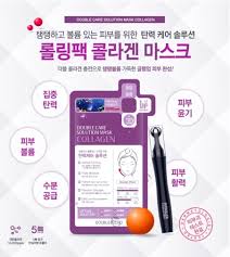 Натуральная тканевая маска DOUBLE & ZERO для увлажнения и питания кожи  с роллером, 10 шт.* 30 г