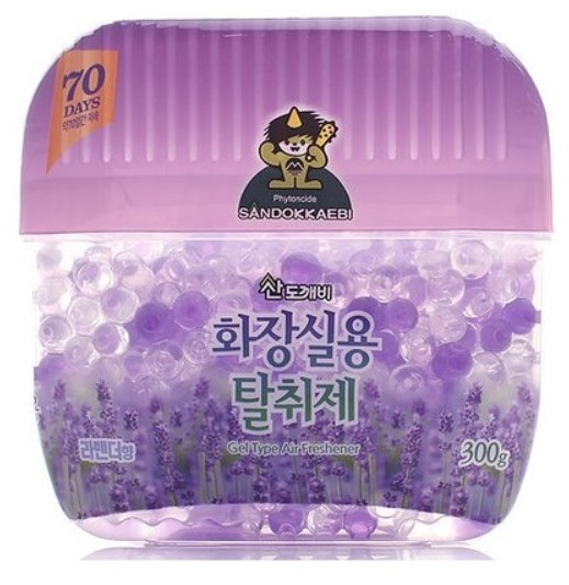 Гелевый освежитель воздуха Sandokkaebi для туалета (бусины, лаванда) 300 гр