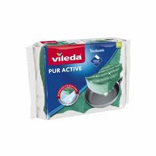 Губки для мытья посуды Vileda Антицарапающие 1+1 шт