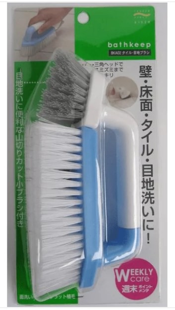 Жесткая щетка AISEN 2 в 1 с ручкой упором, со съемной щеткой и ручкой упором, с 2-мя видами щетины, для чистки ванн, раковин, унитазов, плитки и плиточных швов 1 шт