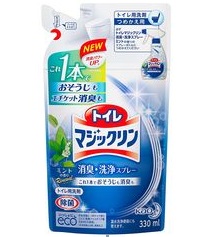 Моющее средство для туалета с дезодорирующим эффектом КAO Magiclean Toilet, аромат мяты, запасной блок 330 мл