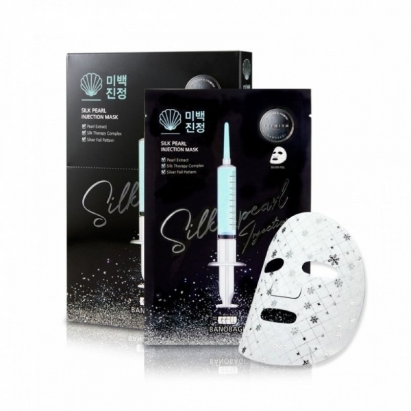 Фольгированная серебряная маска премиум класса для кожи лица BANOBAGI с эффектом инъекции красоты, 30 г