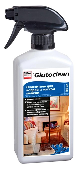 Очиститель для ковров и мягкой мебели Glutoclean, 500 мл