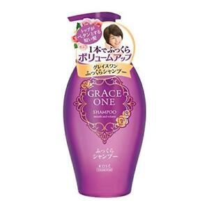 Шампунь для волос Объем и гладкость после 50 лет KOSE COSMEPORT Grace One без силикона, с ароматом роз и фруктов, диспенсер 400 мл