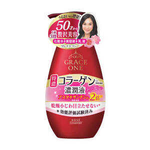 Антивозрастное молочко для лица KOSE COSMEPORT с коллагеном, 3 в1 после 50 лет  Grace One, диспенсер 230 мл