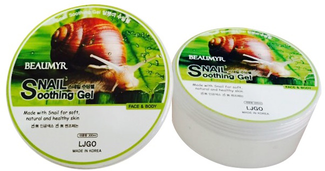 Увлажняющий и успокаивающий гель для лица и тела JUNO с секретом улитки для всех типов кожи 300 мл