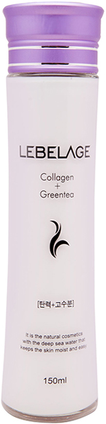 Увлажняющий лосьон LEBELAGE с зеленым чаем и коллагеном, 150 мл.