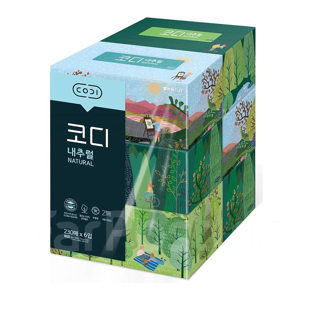 Двухслойные бумажные салфетки Ssangyong «Природа» 230 шт.