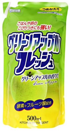 Жидкость для мытья посуды Rocket Soap Awa’s с ароматом зелёного яблока 500 гр