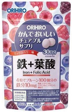 Пищевая добавка Комплекс "Железо с витаминами" / Orihiro /120 таб.