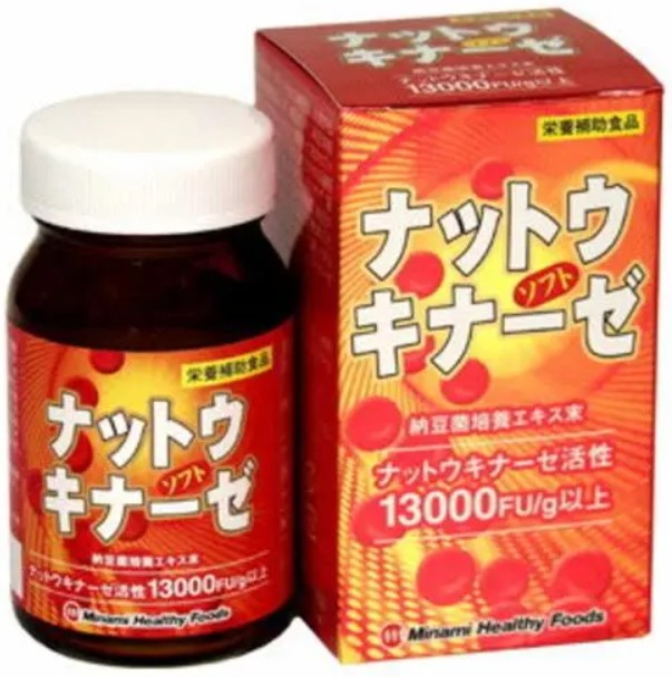 Пищевая добавка Наттокиназа 13000 FU / 90 капсул / Minami