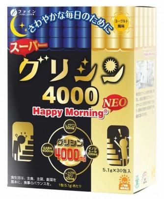 Пищевая добавка Супер Глицин 4000 NEO "Счастливое утро"/ 30 стик /  Fine Japan