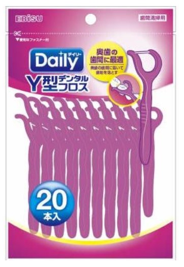 Флоссер с ТОНКОЙ зубной нитью EBISU на Y-образной ручке 20 шт