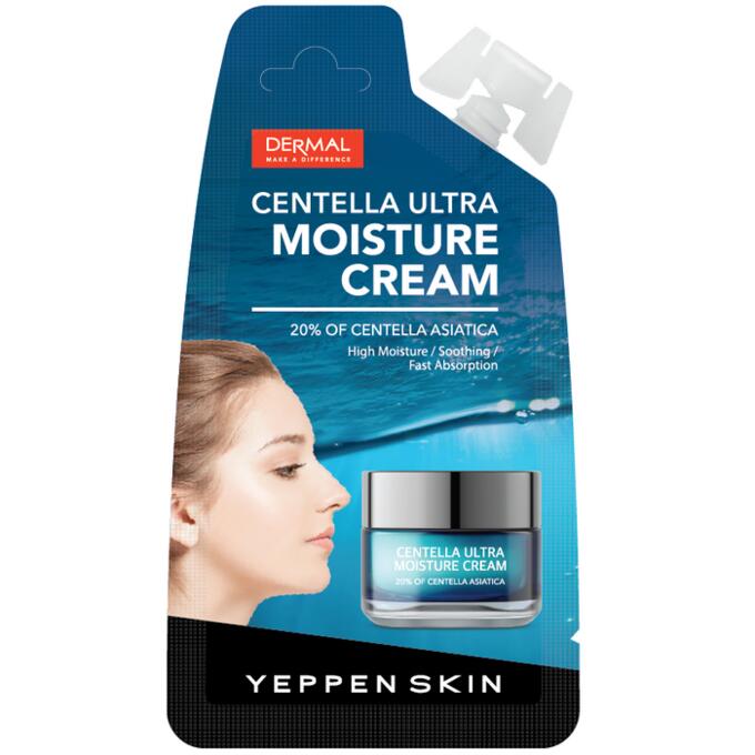 Глубокоувлажняющий и разглаживающий дефекты кожи крем для лица YEPPEN SKIN с экстрактом центеллы азиатской (20%) 15 г