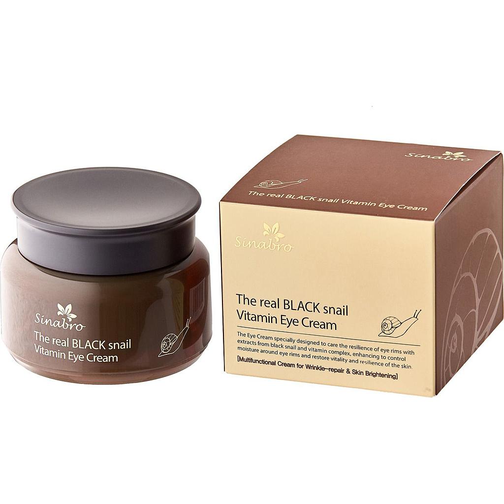 Крем витаминный для кожи вокруг глаз Sinabro с экстрактом настоящей чёрной улитки, 100 мл