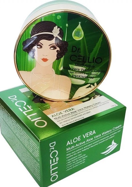 Мультиактивный увлажняющий крем для лица Dr. CELLIO на водной основе с экстрактом Алое Вера (для всех типов кожи) 100 гр
