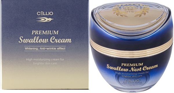 Омолаживающий глубокоувлажняющий крем для лица CELLIO с экстрактом ласточкиного гнезда и золотом, для всех типов кожи, 50 мл