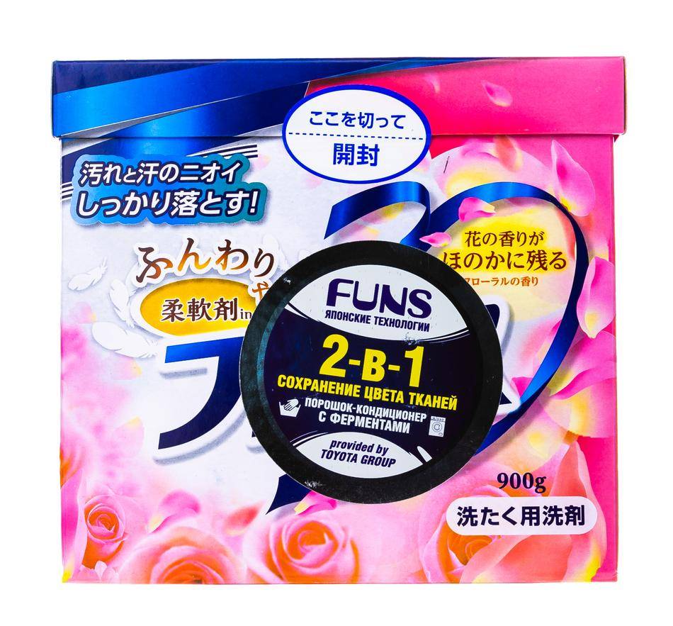 Синтетический стиральный порошок DAIICHI ФАНСУ со смягчителем и отбеливателем (цветочный аромат) 900 г