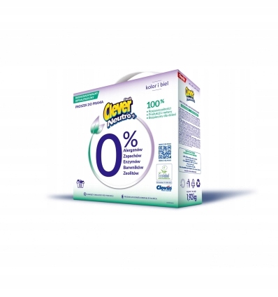 Стиральный порошок Clever Neutro + Color & White 1,92 кг