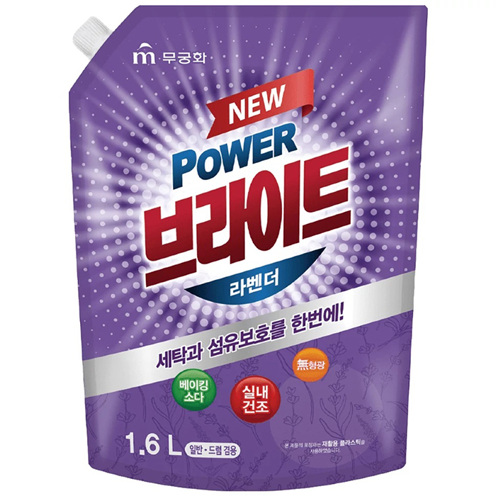 Гель для стирки Mukunghwa с ферментами и содой для сушки в помещении, запасной блок 1,6 л