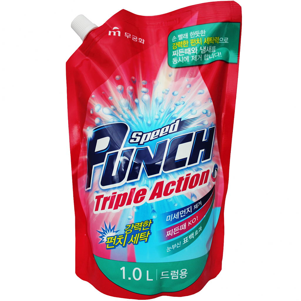 Глубокоочищающее жидкое средство для стирки MUKUNGHWA Speed Punch Triple Action быстрого действия «Ударная сила» 1 л