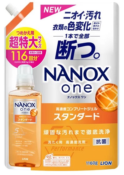 Жидкое средство для стирки LION Top Nanox One Standart (суперконцентрат), запасной блок 1160 гр