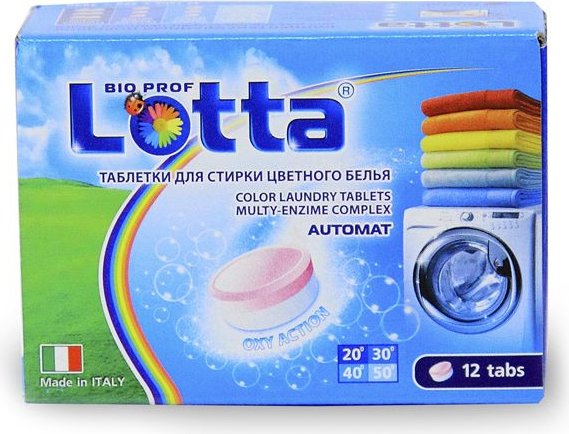 Средство для стирки LOTTA цветного белья 12 таблеток.
