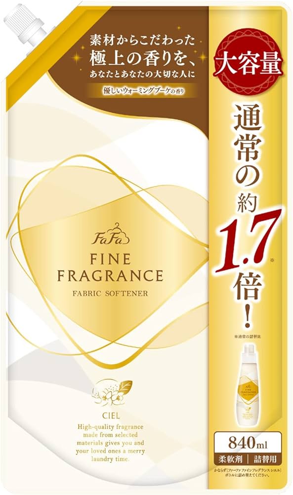 Антистатический кондиционер NISSAN FaFa для белья с прохладным ароматом белых цветов, запасной блок 840 мл