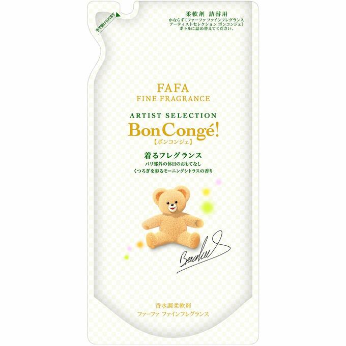 Антистатический кондиционер для белья NISSAN FAFA с красивым цветочно-цитрусовым ароматом Fine Fragrance Artist Selection Bon Conge  запасной блок 500 мл
