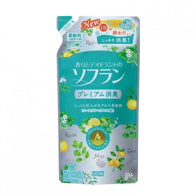 Кондиционер для белья LION  натуральный фруктовый аромат, запасной блок, 450 мл