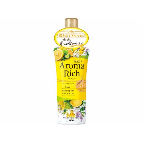 Кондиционер для белья LION AROMA (длительного действия Aroma Rich Belle / Белль с богатым ароматом натуральных масел  (запасной блокжской аромат)) 520 мл