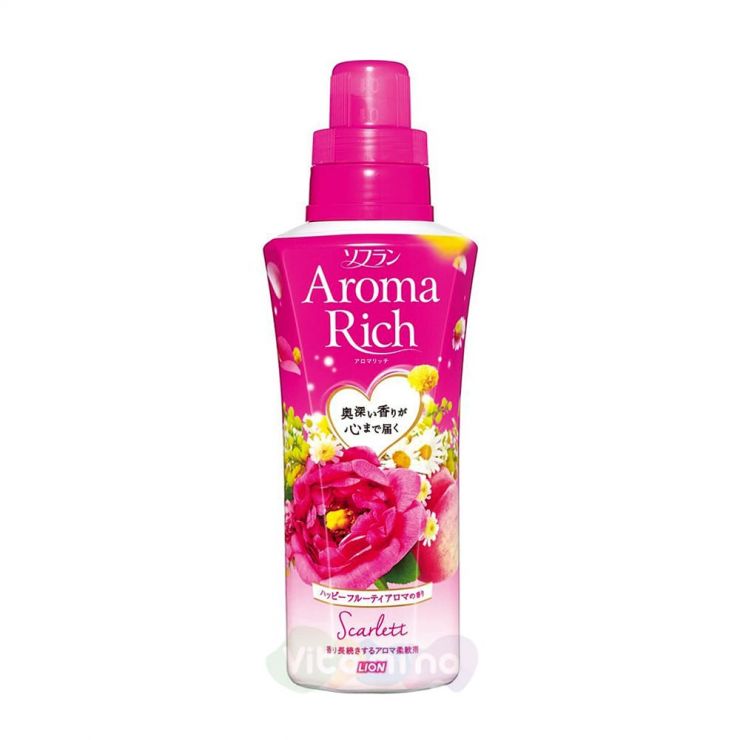 Кондиционер для белья LION AROMA длительного действия Aroma Rich Scarlett (женский аромат), 520 мл