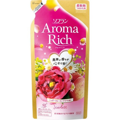 Кондиционер для белья LION AROMA длительного действия Aroma Rich Scarlett (женский аромат), запасной блок, 400 мл