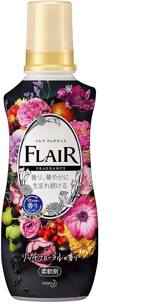 Кондиционер-ополаскиватель KAO Humming для белья (концентрат, c арома-сенсорами, изящный аромат цветочного букета) 540 мл