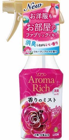 Кондиционер-спрей для белья LION с парфюмированным ароматом цветов и спелых фруктов Scarlett 280 мл