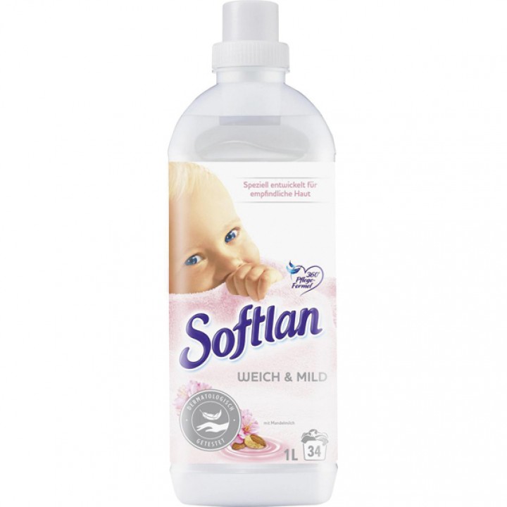 Ополаскиватель для белья Softlan Нежный и мягкий 1 л