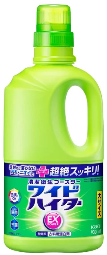Жидкий кислородный отбеливатель KAO Wide Haiter EX Power для цветного белья концентрат (с антибактериальным эффектом) 930 мл