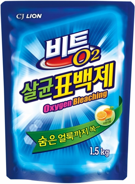Кислородный отбеливатель CJ Lion Beat O2 порошок, мягкая упаковка, 1.5 кг