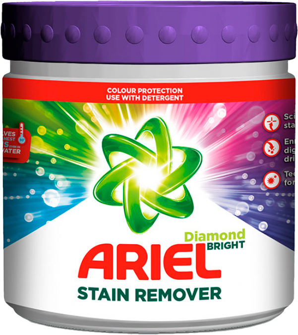 Пятновыводитель для тканей Ariel Diamond Bright порошкообразный для цветного белья 500 гр