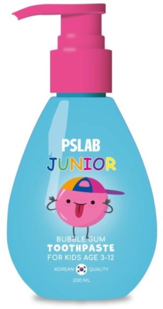 Детская зубная паста со вкусом бабл-гам PSLAB JUNIOR, 200 мл
