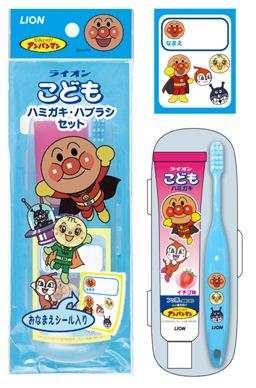 Детский дорожный набор LION Anpanman зубная щетка + зубная паста, 1 шт.
