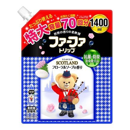 Кондиционер для стирки детской одежды NISSAN FAFA с антибактериальным эффектом, прохладным ароматом мыла, запасной блок 1,4 л