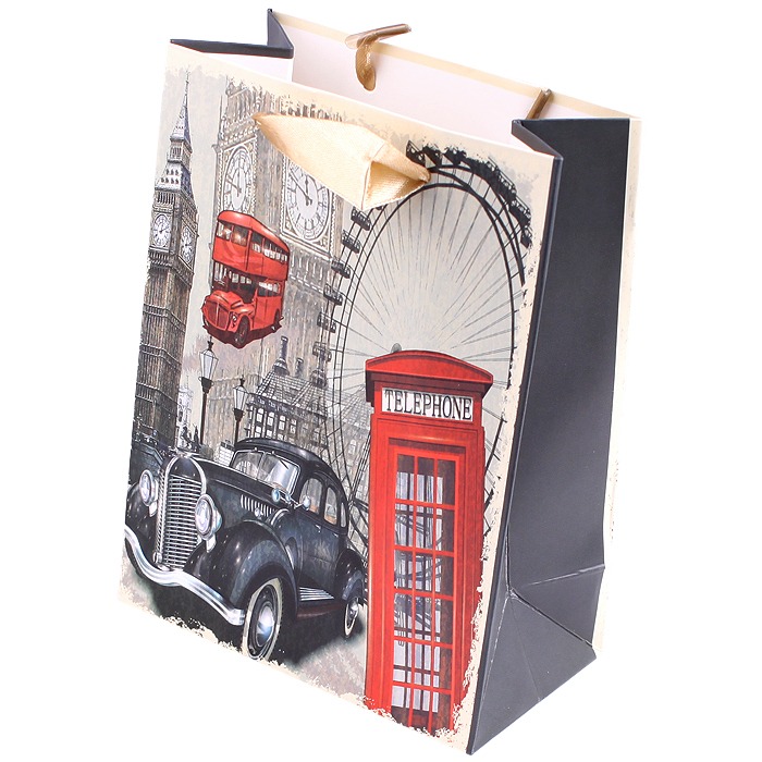 Пакет подарочный 12*16*6,5 см Darvish мужской, 1 шт.