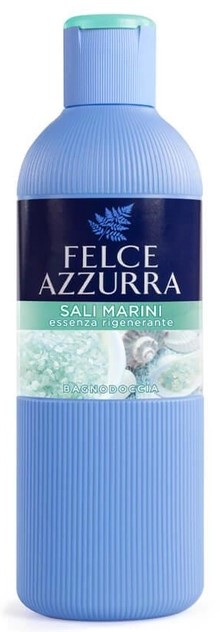 Парфюмированный гель для ванны и душа с маркировкой Felce Azzurra Морская соль 650 мл