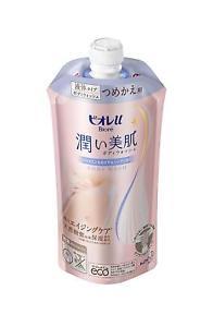 Увлажняющий гель для душа с аминокислотами KAO Biore U, аромат жасмина и королевского мыла, запасной блок 340 мл