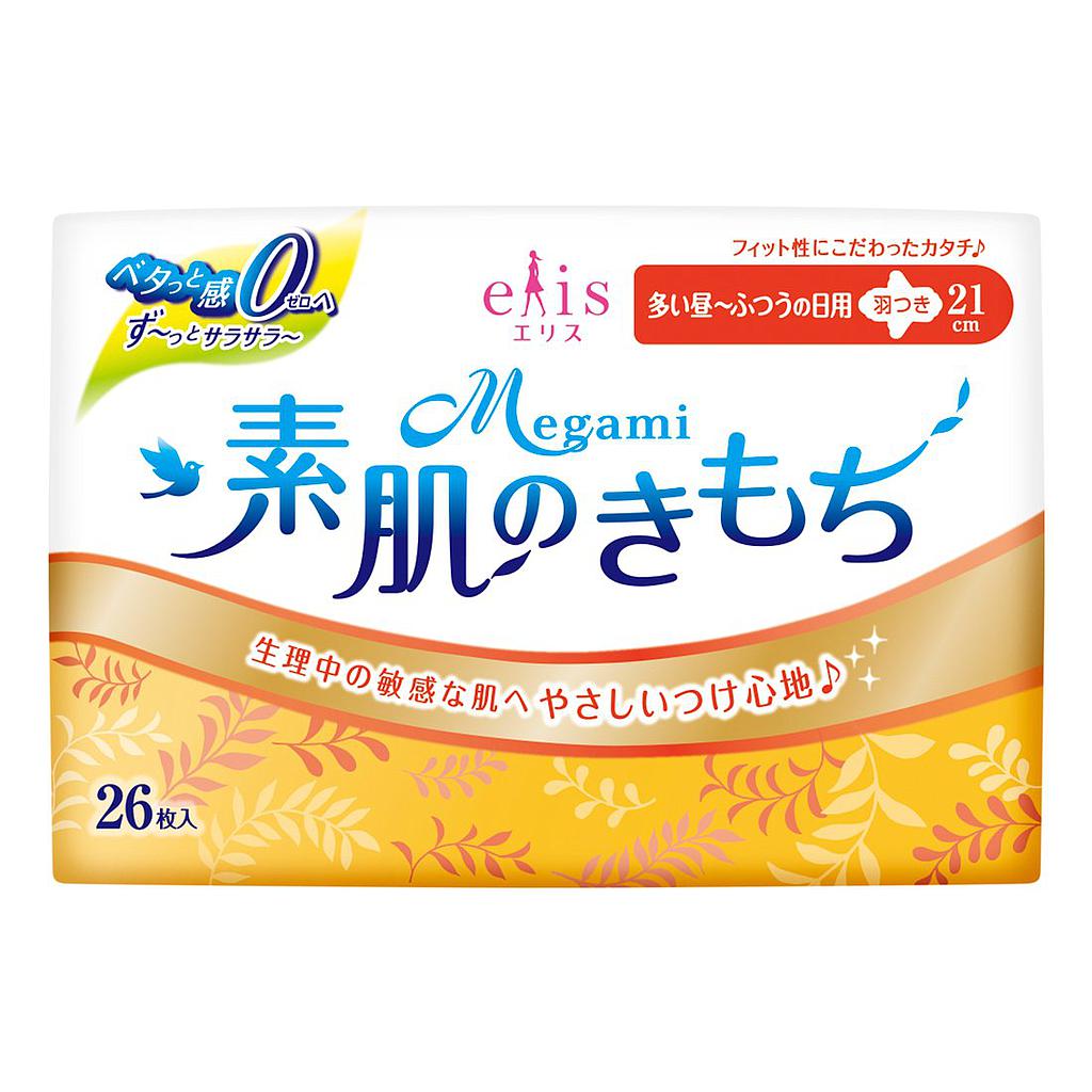 Тонкие особомягкие гигиенические прокладки  DAIO с усиленным впитывающим слоем, с крылышками, нормал, 21 см, 26 шт