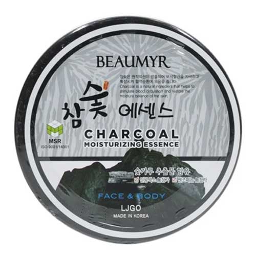 Успокаивающий гель эссенция JUNO Beaumyr с экстрактом древесного угля для всех типов кожи 300 мл.