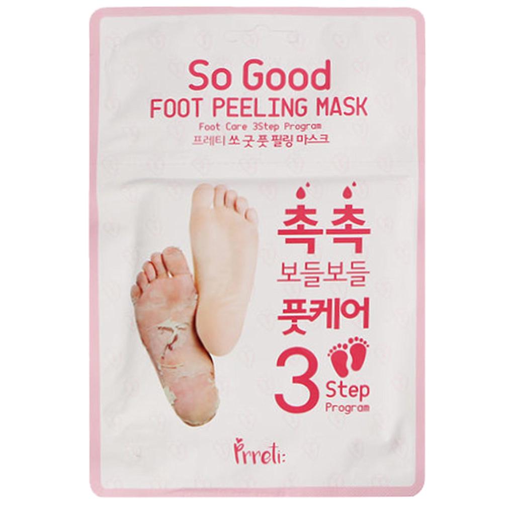 Маска пилинг для ног Prreti 3-х ступенчатая с АHA-кислотами и маслом чайного дерева, 1 пара, 24 гр
