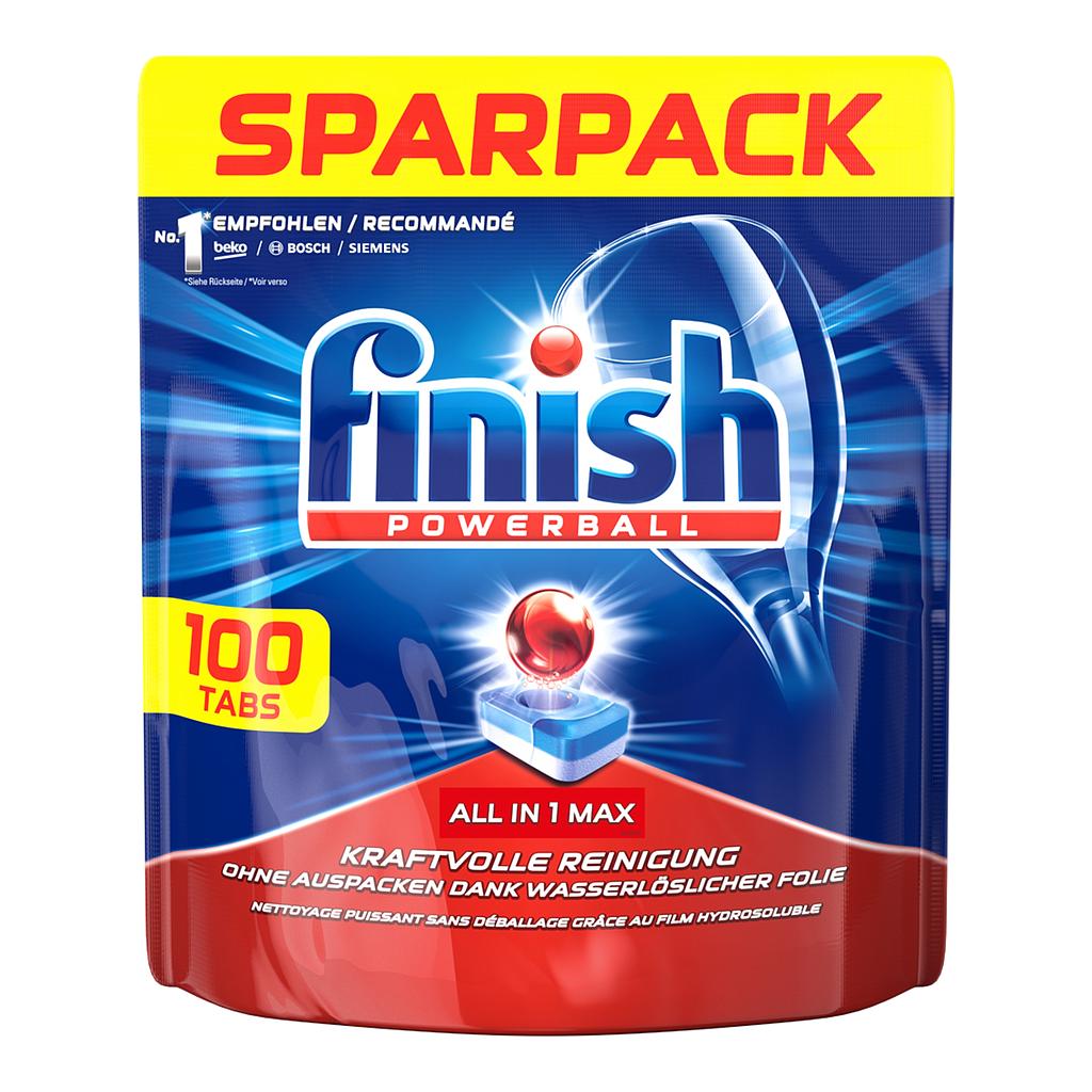 Таблетки для посудомоечной машины Finish All in 1, 100 шт